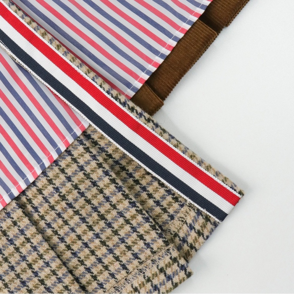 Thom Browne Brown and Plaid Mixed-Pleat Mini Skirt - Picture 8 of 8
